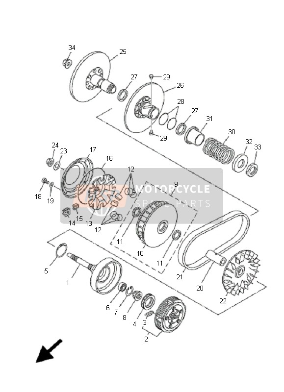 Yamaha YFM450FX WOLVERINE 4X4 2009 Clutch for a 2009 Yamaha YFM450FX WOLVERINE 4X4