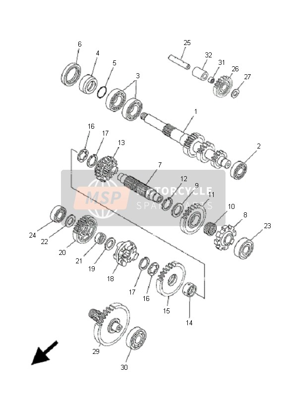 Yamaha YFM700FGP GRIZZLY FI EPS 4x4 2009 Transmission pour un 2009 Yamaha YFM700FGP GRIZZLY FI EPS 4x4