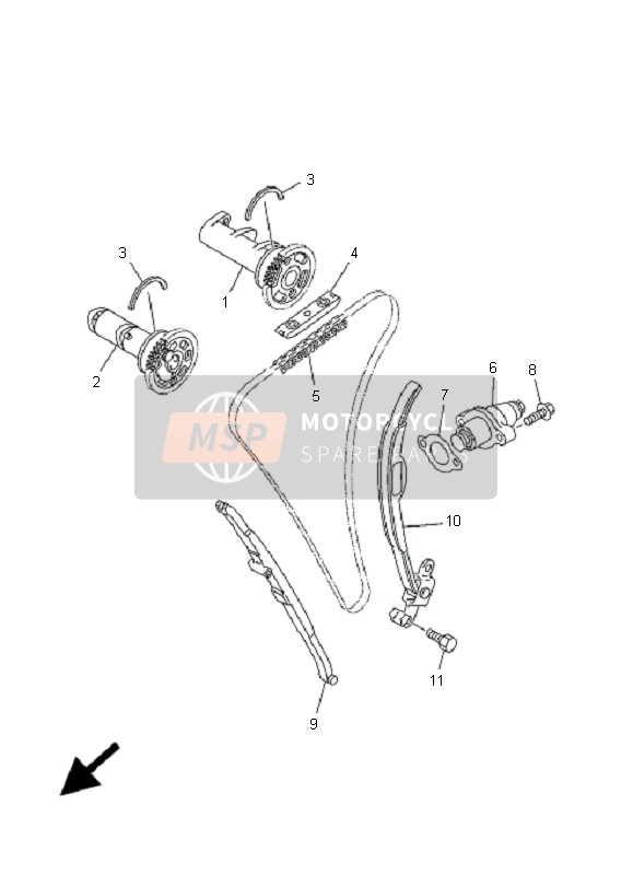 Yamaha YFZ450  2009 Camshaft & Chain for a 2009 Yamaha YFZ450 