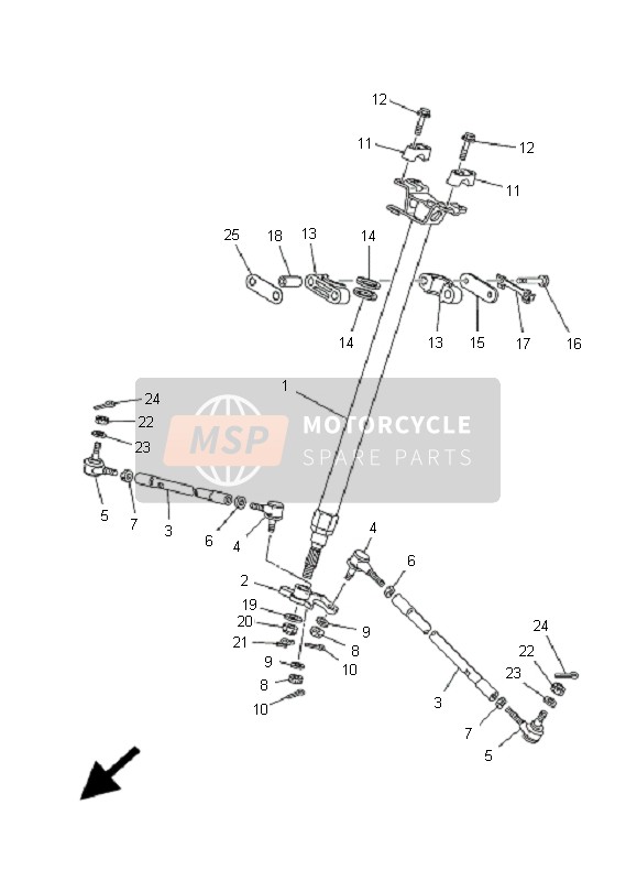 Yamaha YFZ450  2009 Steering for a 2009 Yamaha YFZ450 