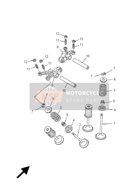 Yamaha YXR700F RHINO 2009 Valve for a 2009 Yamaha YXR700F RHINO