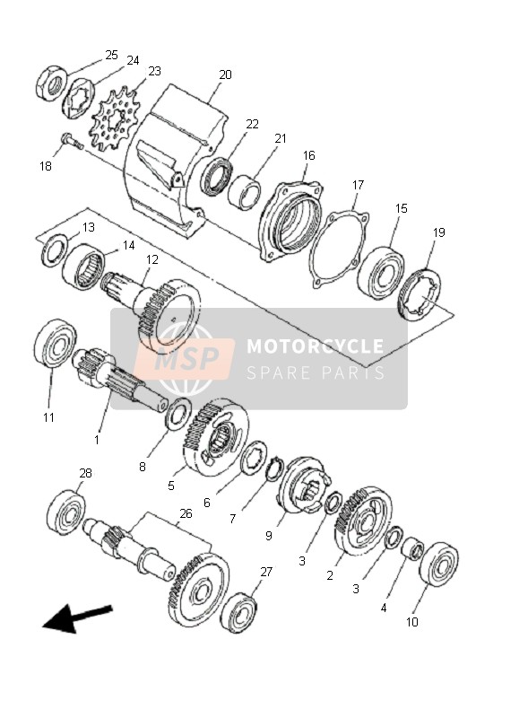 Yamaha YFM125 GRIZZLY 2010 Transmisión para un 2010 Yamaha YFM125 GRIZZLY