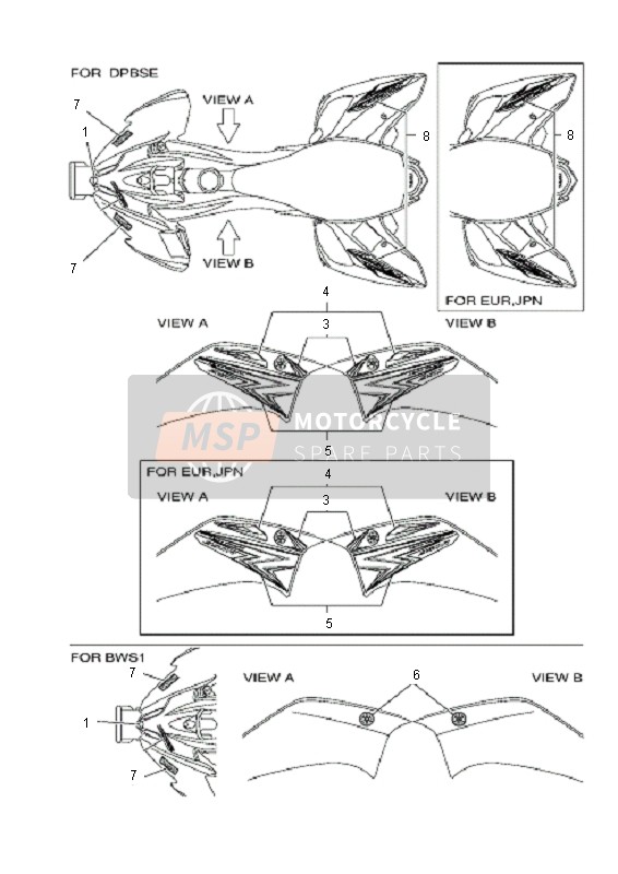 5FK2175C1000, Tuning Vork Sticker, Yamaha, 1