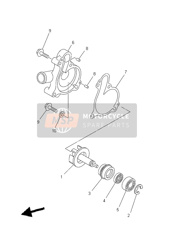 Yamaha YFZ450R SE 2010 Water Pump for a 2010 Yamaha YFZ450R SE