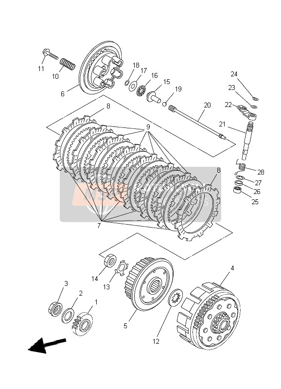 18P161500000, Primair Aangedreven Versnelling Comp., Yamaha, 0