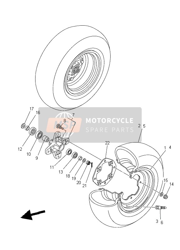 Yamaha YFZ450R SE 2010 VORDERRAD für ein 2010 Yamaha YFZ450R SE