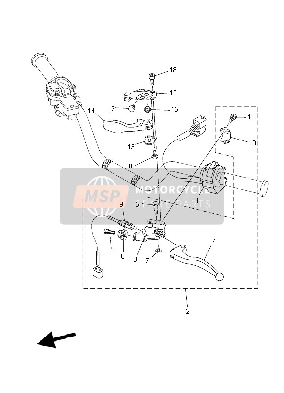 Yamaha YFZ450R SE 2010 Handle Switch & Lever for a 2010 Yamaha YFZ450R SE