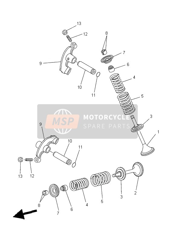 Yamaha YFM450FX WOLVERINE 4X4 2010 Valve for a 2010 Yamaha YFM450FX WOLVERINE 4X4