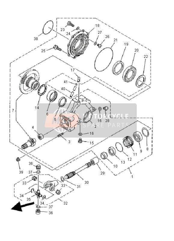 Yamaha YFM400FW KODIAK MANUAL 2001 Drive Shaft for a 2001 Yamaha YFM400FW KODIAK MANUAL