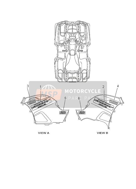 Yamaha YFM550F GRIZZLY FI 4x4 2010 Graphics for a 2010 Yamaha YFM550F GRIZZLY FI 4x4