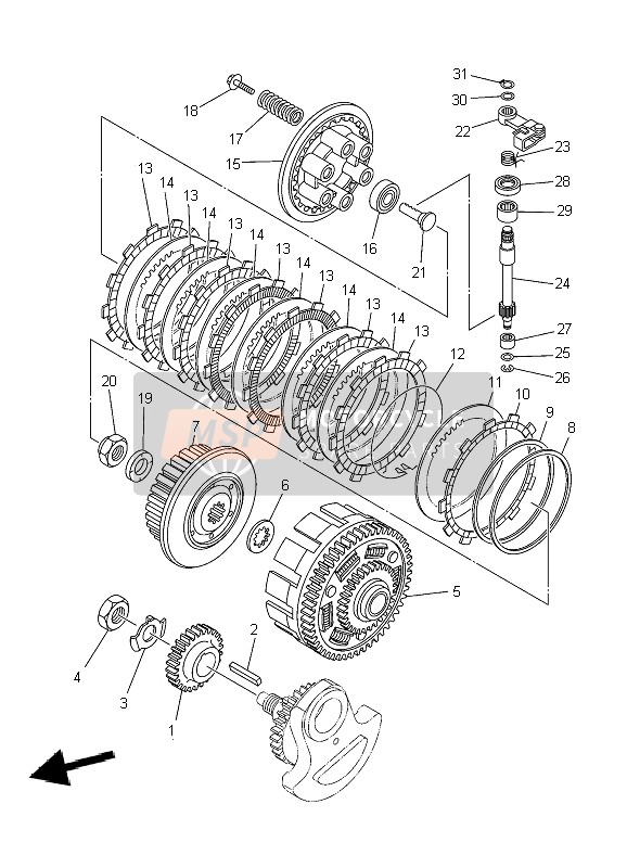 Yamaha YFM700R 2010 Clutch for a 2010 Yamaha YFM700R