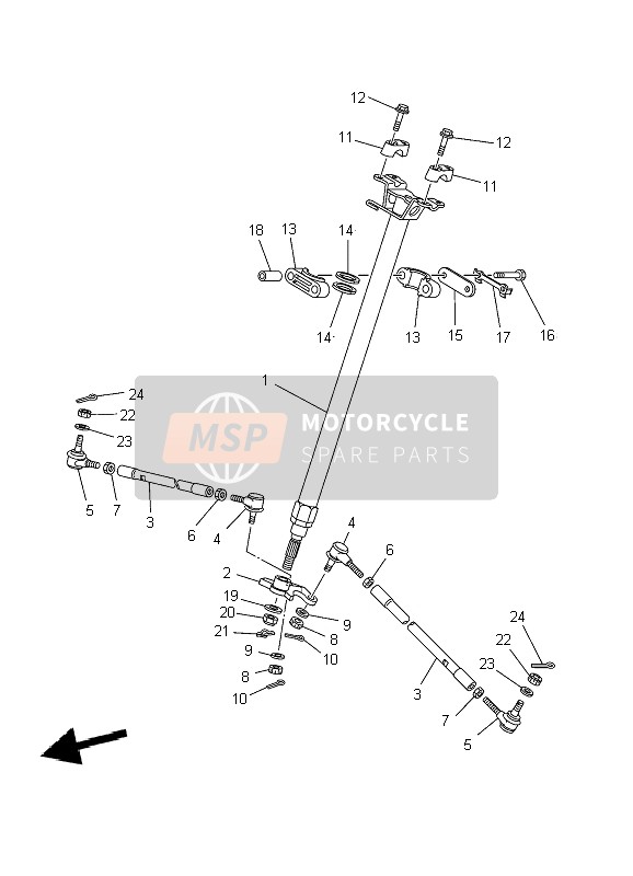 Yamaha YFM700R 2010 Steering for a 2010 Yamaha YFM700R