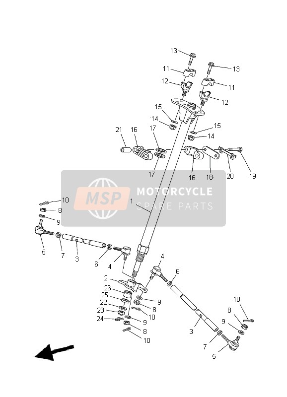 Yamaha YFZ450R 2010 Steering for a 2010 Yamaha YFZ450R