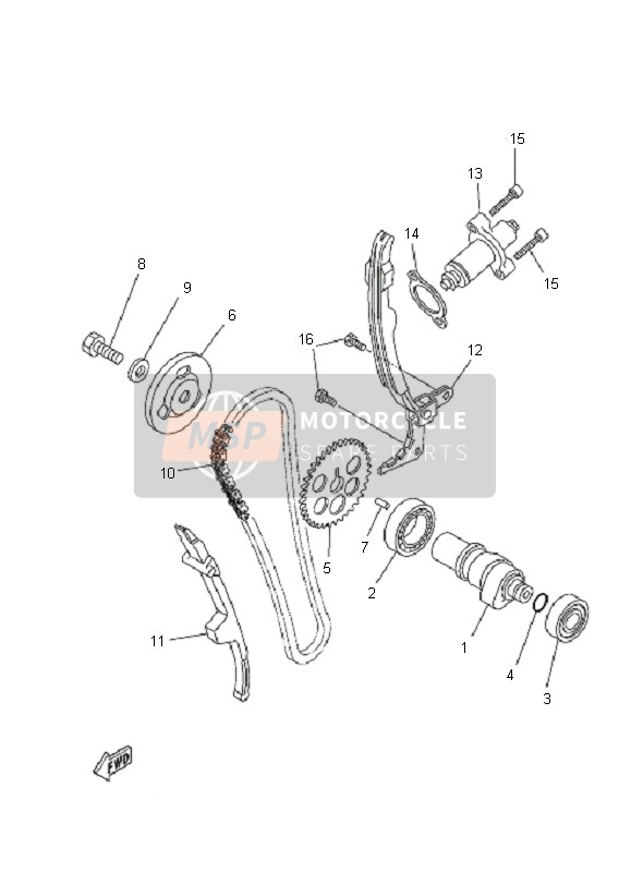 Yamaha YFM250R 2011 Camshaft & Chain for a 2011 Yamaha YFM250R