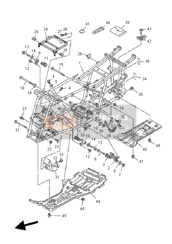 958141004000, Bolt, Flange, Yamaha, 3