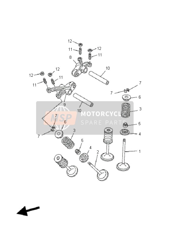 Yamaha YFM550F GRIZZLY EPS 2011 Valve for a 2011 Yamaha YFM550F GRIZZLY EPS