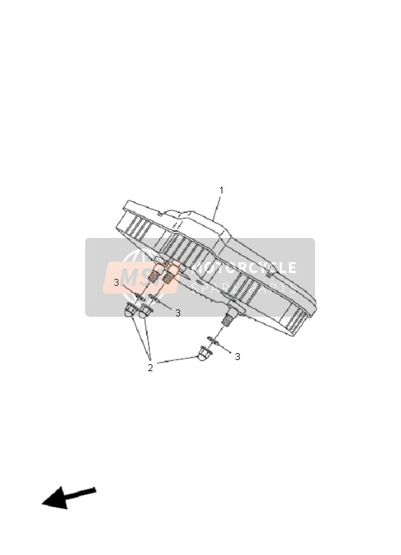 Yamaha YFM550F GRIZZLY EPS 2011 Meter voor een 2011 Yamaha YFM550F GRIZZLY EPS