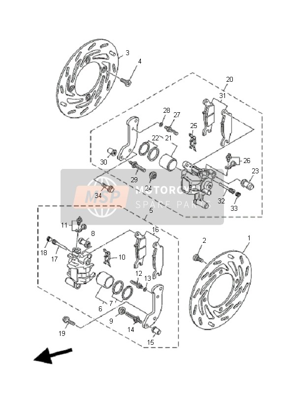 Yamaha YFM700F GRIZZLY EPS 2011 Front Brake Caliper for a 2011 Yamaha YFM700F GRIZZLY EPS