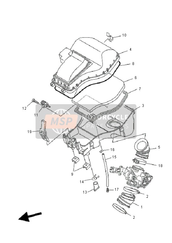 Yamaha YFM700 GRIZZLY EPS SE 2011 Intake for a 2011 Yamaha YFM700 GRIZZLY EPS SE