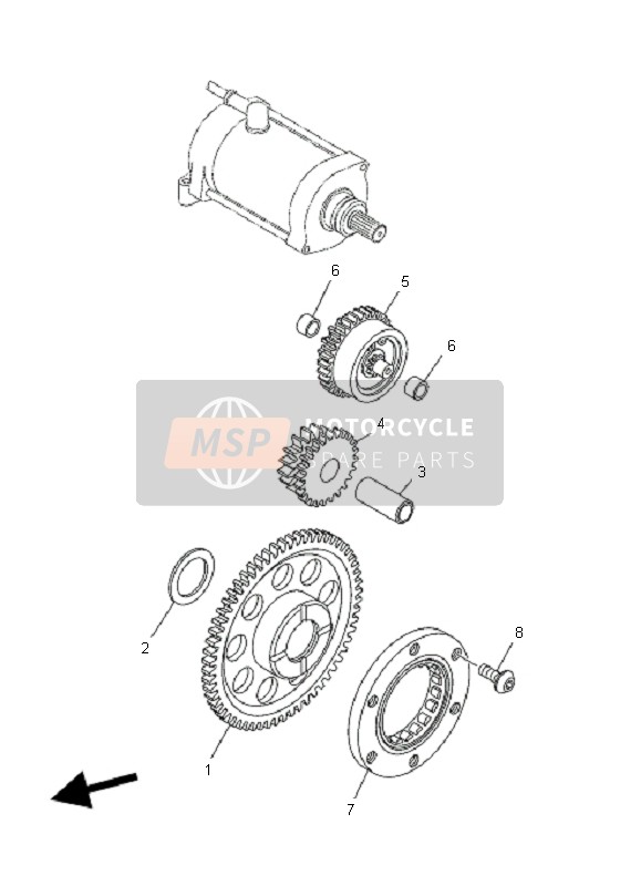 Yamaha YFM700 GRIZZLY EPS SE 2011 Starter Clutch for a 2011 Yamaha YFM700 GRIZZLY EPS SE