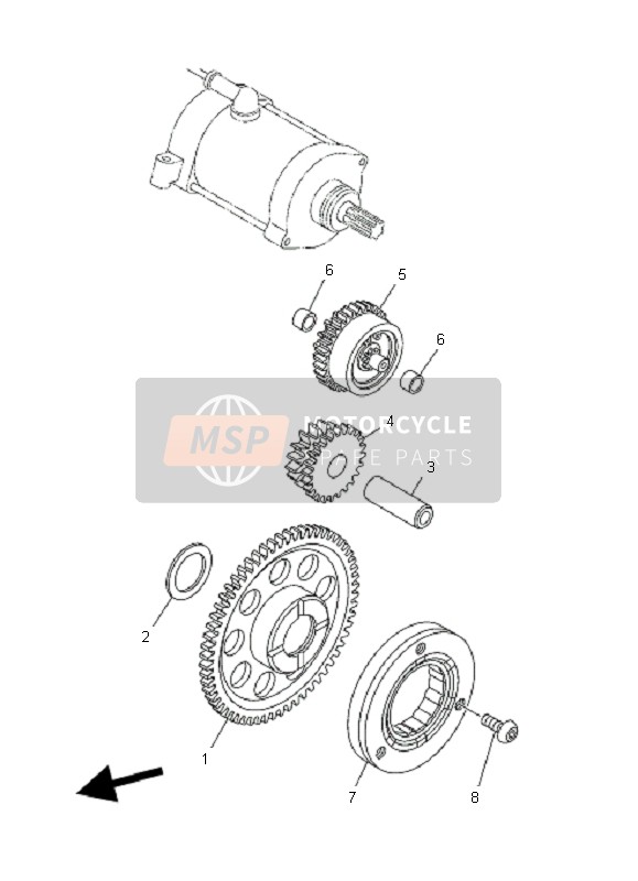 Yamaha YFM700R 2011 Starter 2 for a 2011 Yamaha YFM700R