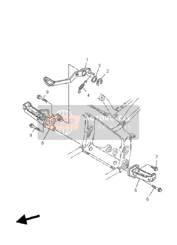 Yamaha YFM700R SE 2011 STÄNDER & FUSSRASTE für ein 2011 Yamaha YFM700R SE