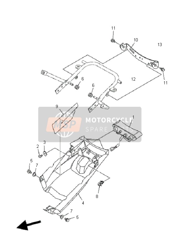 Yamaha YFM700R SE 2011 Fanale Posteriore per un 2011 Yamaha YFM700R SE