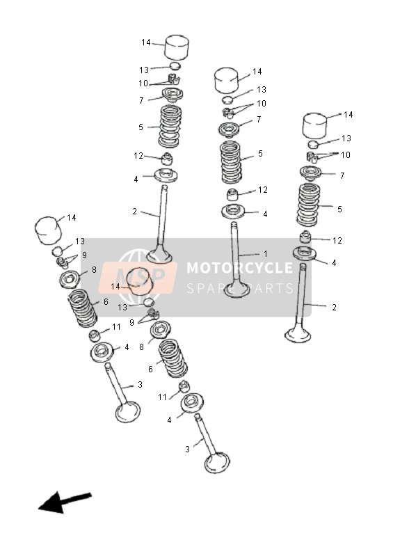 Yamaha YFZ450R 2011 Valve for a 2011 Yamaha YFZ450R