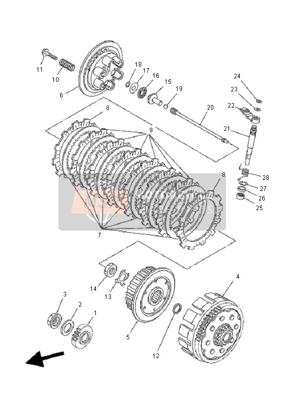 Yamaha YFZ450R 2011 Clutch for a 2011 Yamaha YFZ450R