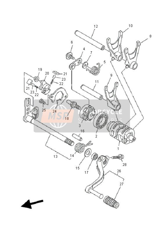 Yamaha YFZ450R 2011 Shift Cam & Fork for a 2011 Yamaha YFZ450R