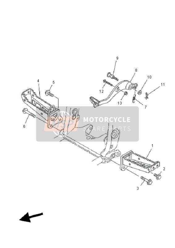 Yamaha YFZ450R 2011 Stand & Footrest for a 2011 Yamaha YFZ450R