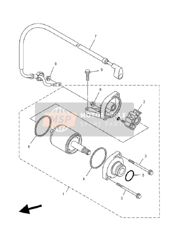 Yamaha YFZ450R 2011 Starting Motor 4 for a 2011 Yamaha YFZ450R