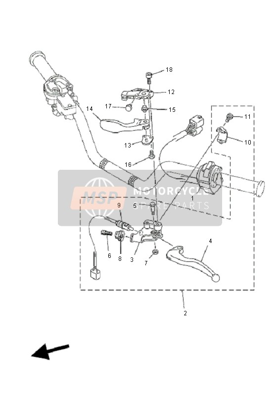 Yamaha YFZ450R 2011 Handle Switch & Lever for a 2011 Yamaha YFZ450R