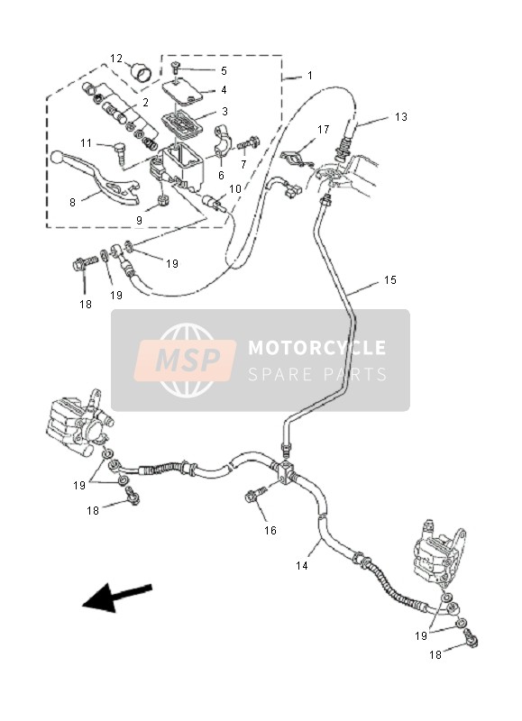 Yamaha YFM660R 2001 HAUPTZYLINDER VORNE für ein 2001 Yamaha YFM660R