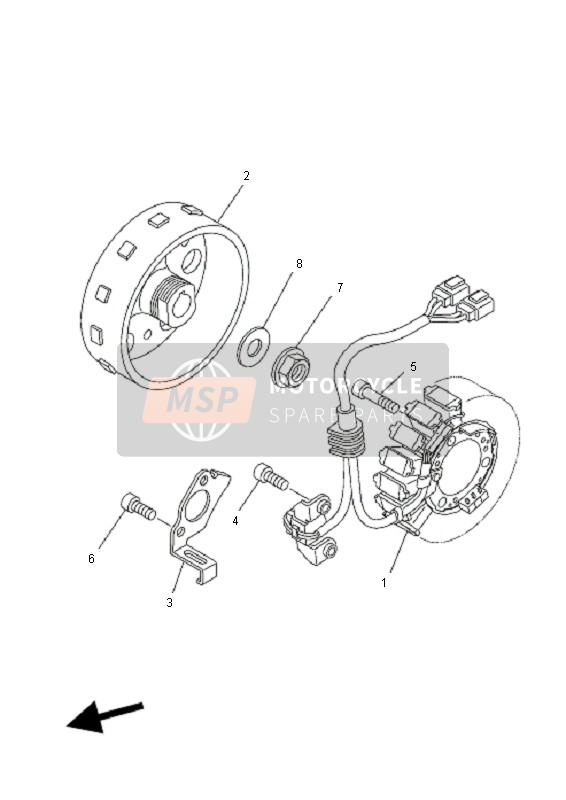 Yamaha YZF450R SE 2011 Generator for a 2011 Yamaha YZF450R SE