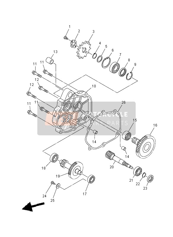 Yamaha YFM90R 2012 Transmission for a 2012 Yamaha YFM90R