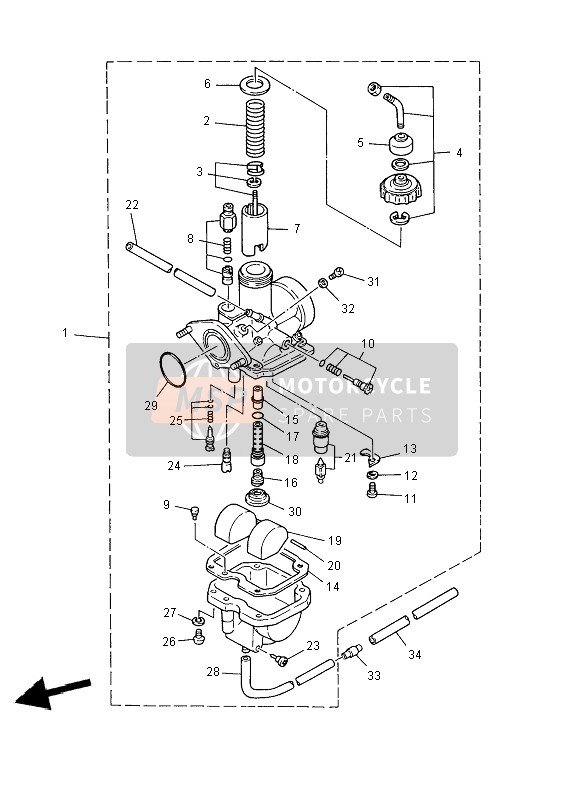 Yamaha YFM125 GRIZZLY 2x4 2012 Carburettor for a 2012 Yamaha YFM125 GRIZZLY 2x4