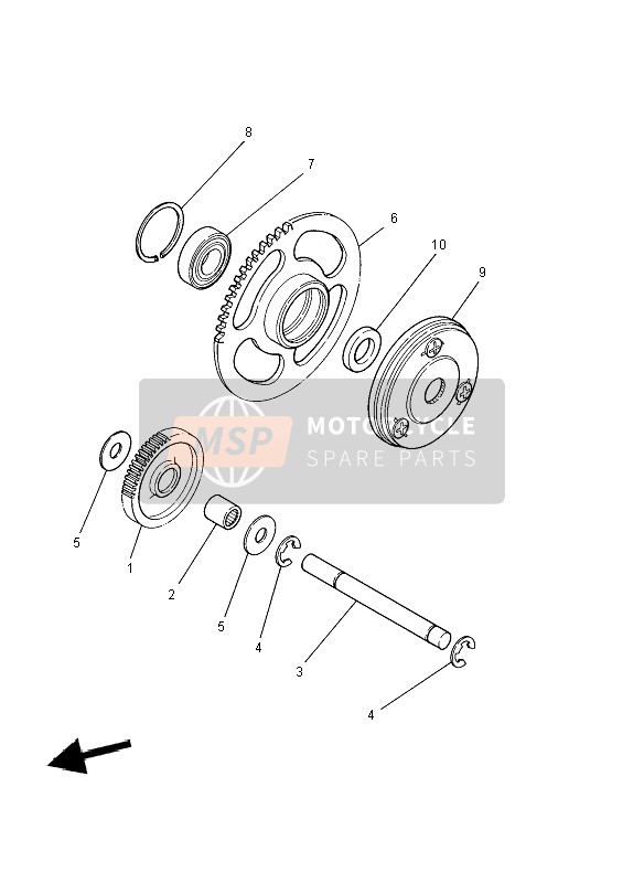 Yamaha YFM125 GRIZZLY 2x4 2012 Starter Clutch for a 2012 Yamaha YFM125 GRIZZLY 2x4