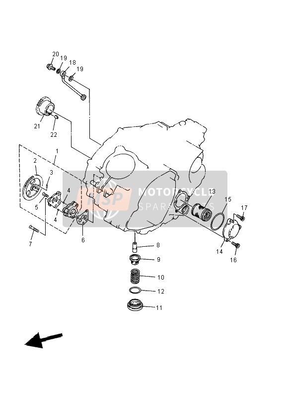 Yamaha YFM350R 2012 Pompa dell'olio per un 2012 Yamaha YFM350R