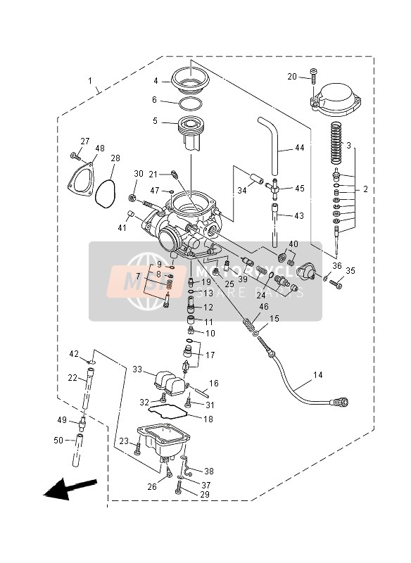 Yamaha YFM350R 2012 Carburettor for a 2012 Yamaha YFM350R