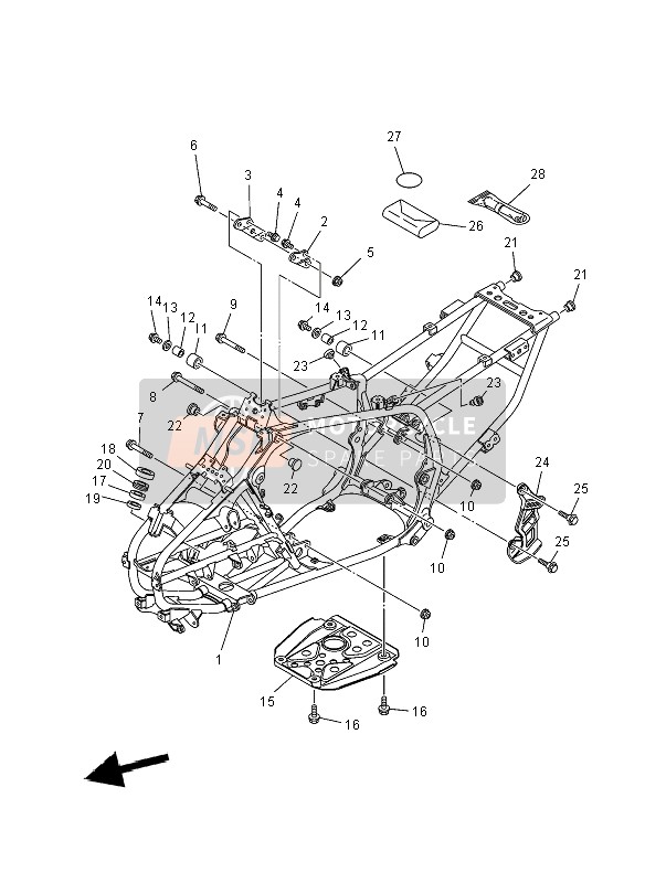 Yamaha YFM350R 2012 Cadre pour un 2012 Yamaha YFM350R