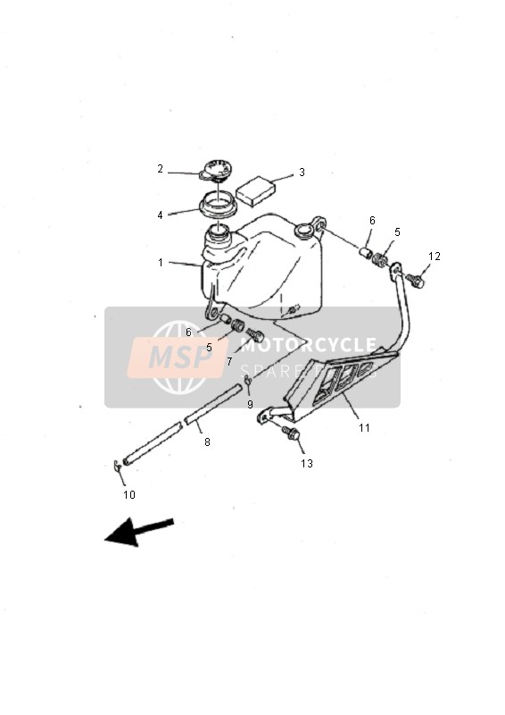 Yamaha YFS200 BLASTER 2001 Oil Tank for a 2001 Yamaha YFS200 BLASTER