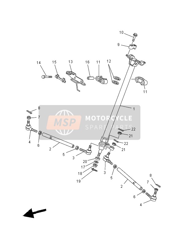 Yamaha YFM350R 2012 Timone per un 2012 Yamaha YFM350R