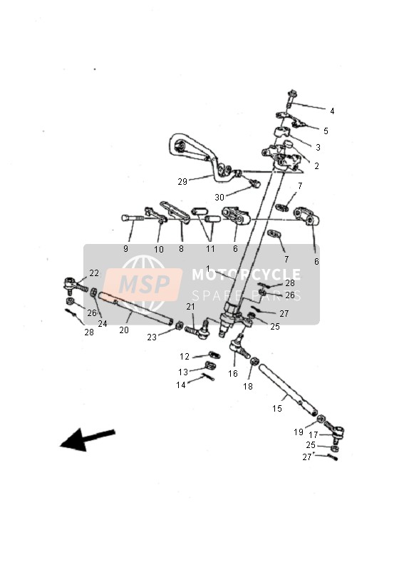 Yamaha YFS200 BLASTER 2001 Steering for a 2001 Yamaha YFS200 BLASTER