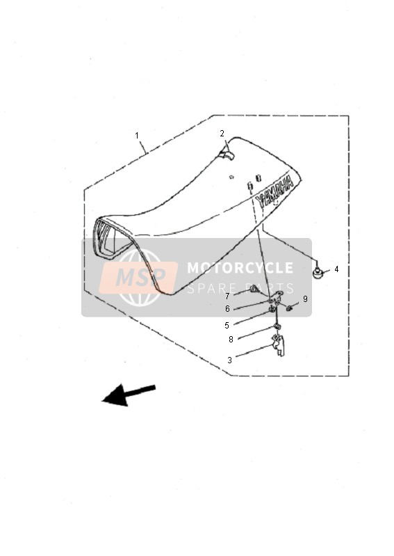 Yamaha YFS200 BLASTER 2001 Seat for a 2001 Yamaha YFS200 BLASTER