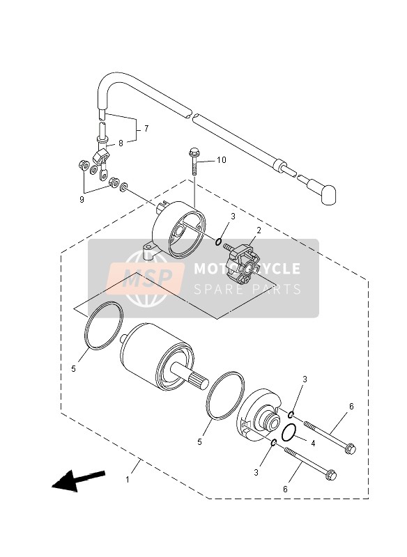 Yamaha YFM550F GRIZZLY EPS 4x4 2012 Départ Moteur pour un 2012 Yamaha YFM550F GRIZZLY EPS 4x4