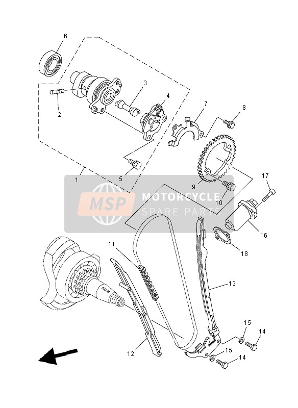 Yamaha YFM700R 2012 Arbre À Cames & Chaîne pour un 2012 Yamaha YFM700R