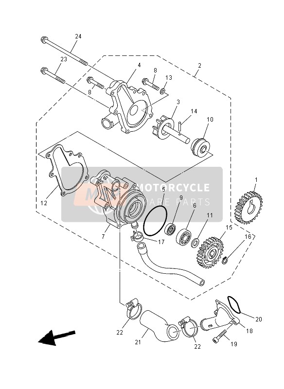 Yamaha YFM700R SE 2012 Water Pump for a 2012 Yamaha YFM700R SE