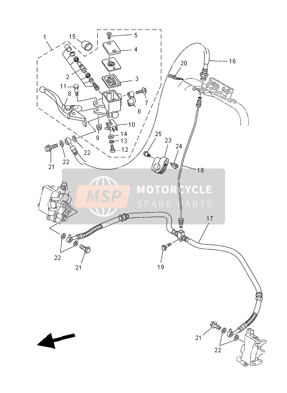 Yamaha YFM700R SE 2012 Front Master Cylinder for a 2012 Yamaha YFM700R SE