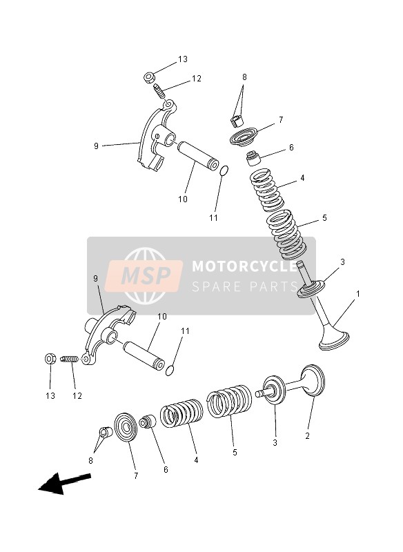 Yamaha YFM450F GRIZZLY IRS 4x4 2012 Valve for a 2012 Yamaha YFM450F GRIZZLY IRS 4x4